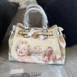 BRADFORD EXCHANGE MARILYN MONROE LIMITED EDITION LEATHER SATCHEL